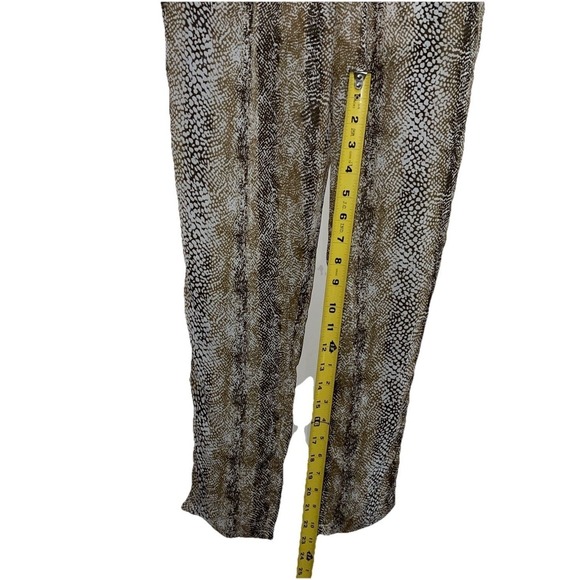 H&M Snakeskin Jumpsuit Size 8 Brown Animal Print Sleeveless Boho Chic Trendy - Picture 7 of 16